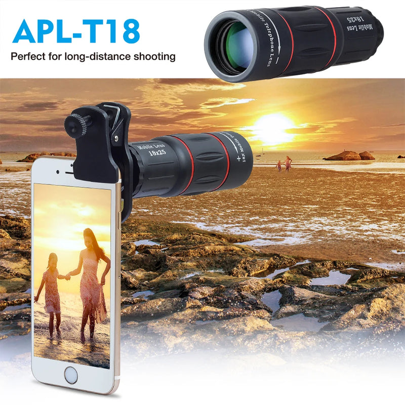 Lente Óptica APEXEL para Celular - Monocular Zoom HD