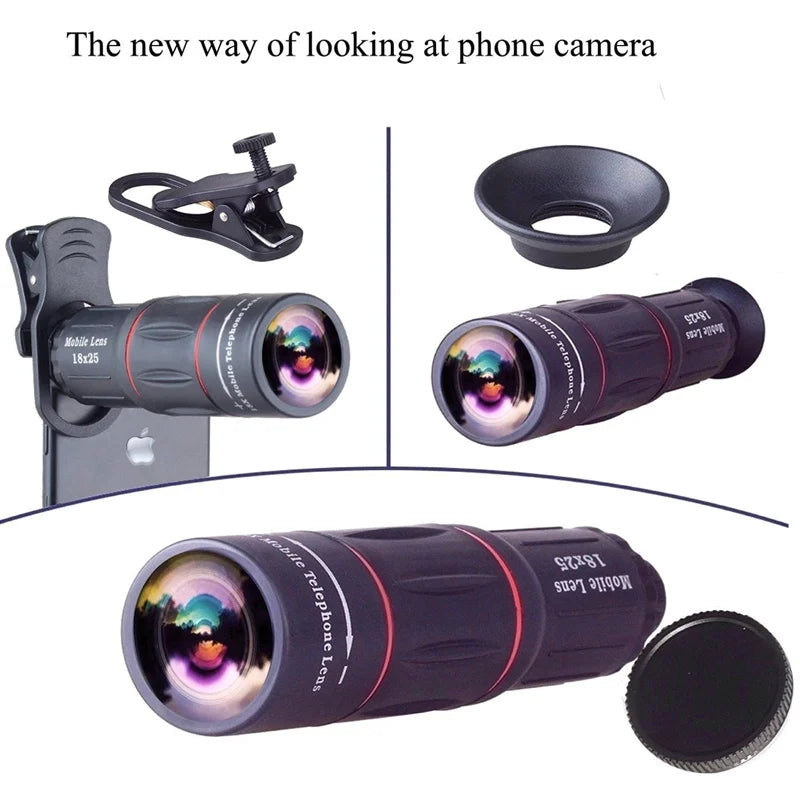 Lente Óptica APEXEL para Celular - Monocular Zoom HD