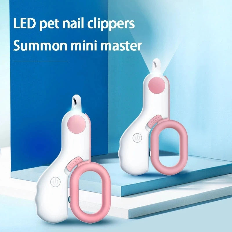 Cortador de unhas para animais de estimação com luz LED