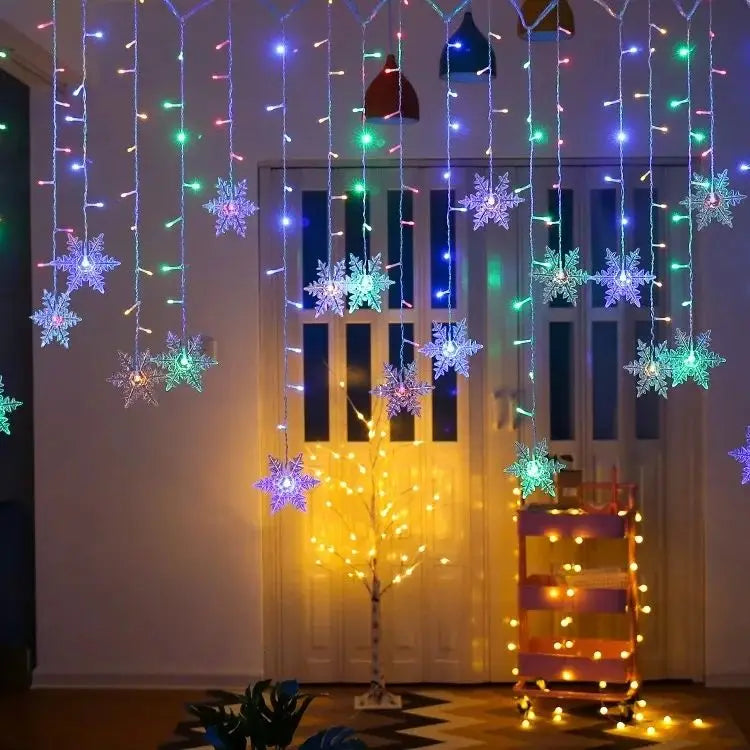 Luzes de Cortina LED 3,2M, para Festas de Natal