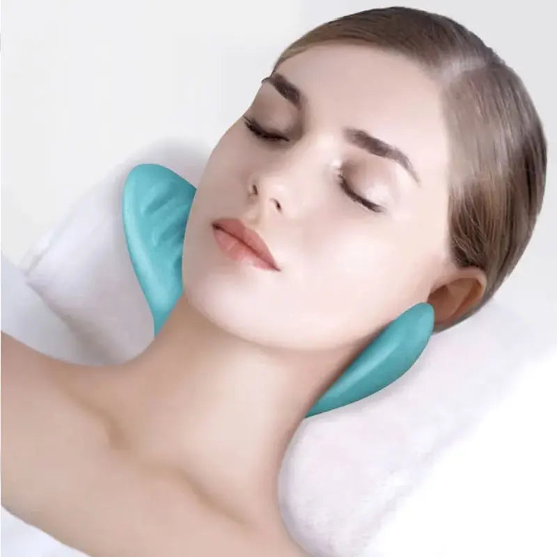 Almofada de massagem de acupressão para coluna cervical, pescoço, ombros e costas.