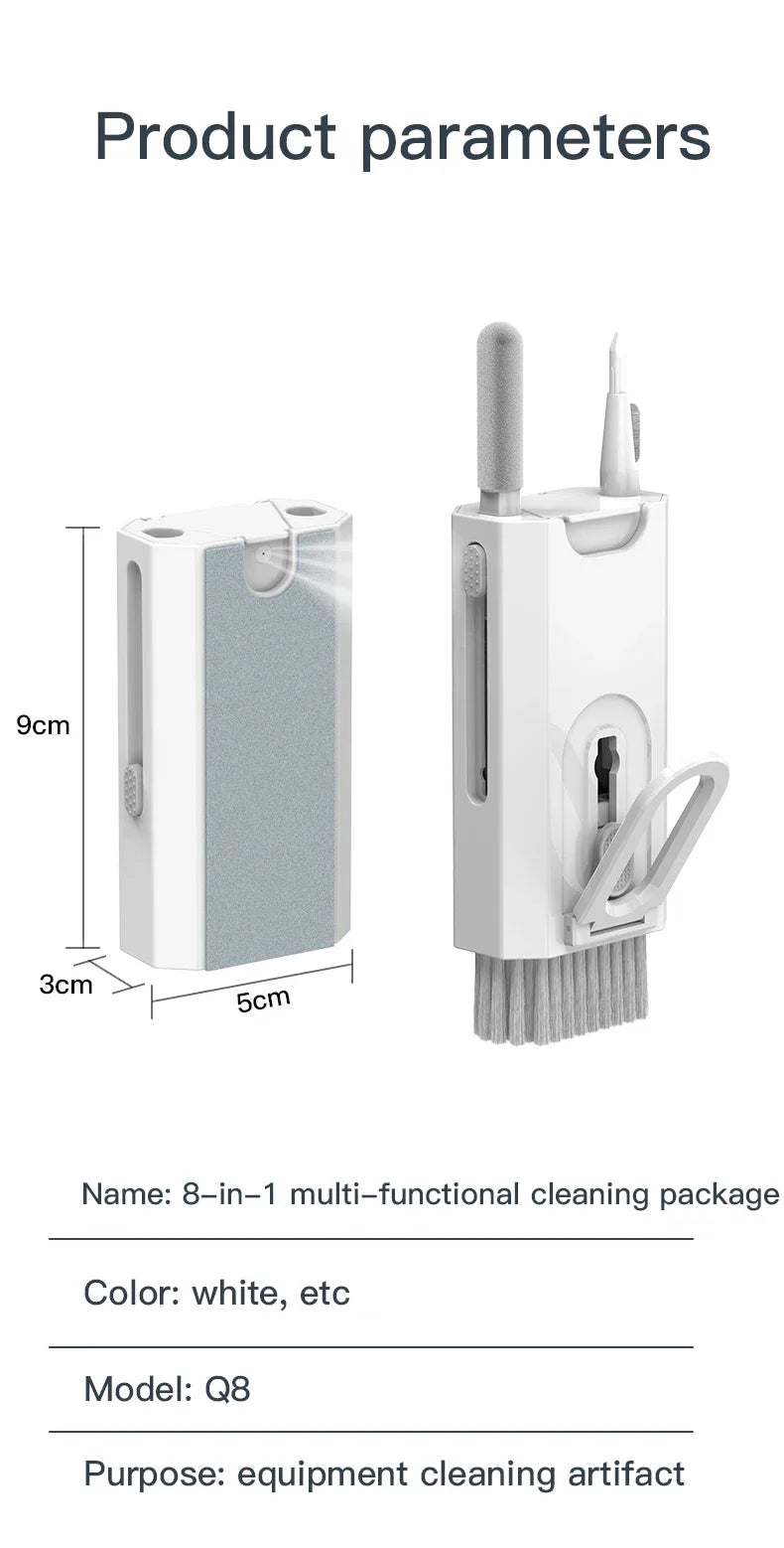 8 in 1 Kit de limpeza de aparelhos eletrônicos 8 em 1