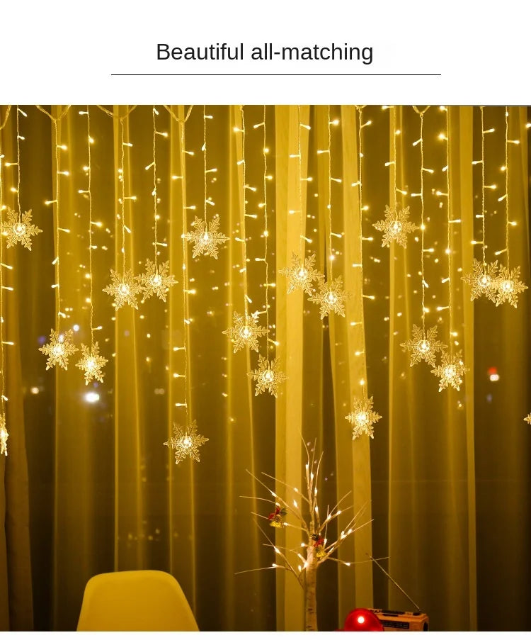 Luzes de Cortina LED 3,2M, para Festas de Natal