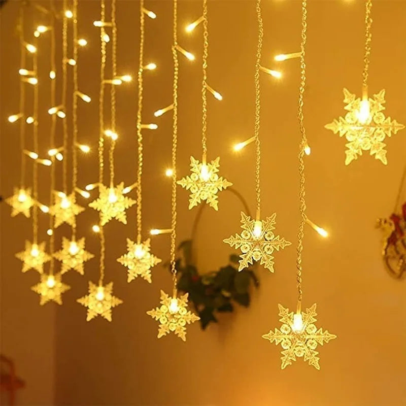 Luzes de Cortina LED 3,2M, para Festas de Natal