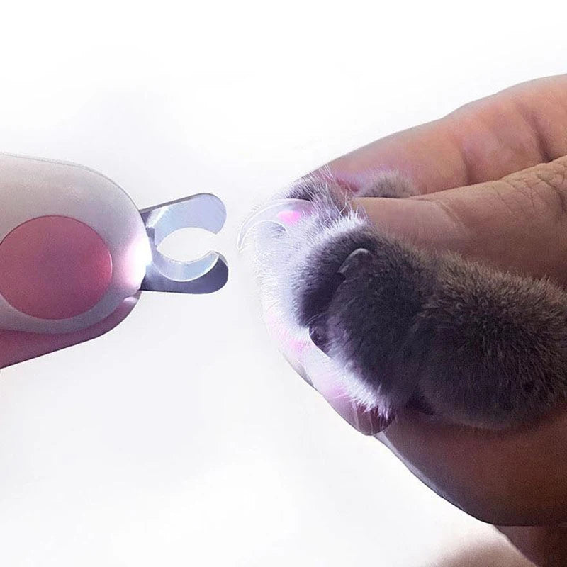 Cortador de unhas para animais de estimação com luz LED