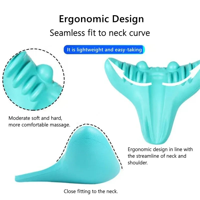 Almofada de massagem de acupressão para coluna cervical, pescoço, ombros e costas.